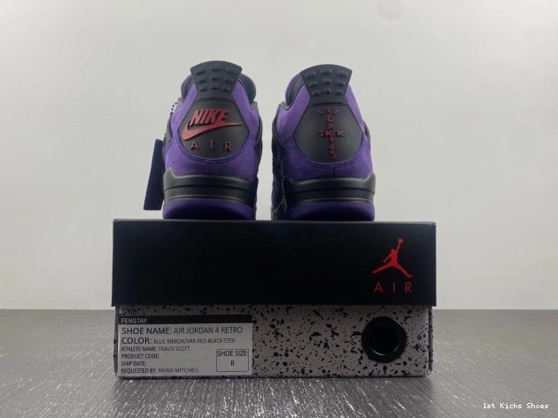 1st Kicks Shoes Jordan x Purple Air Scott Travis Suede 4 0703